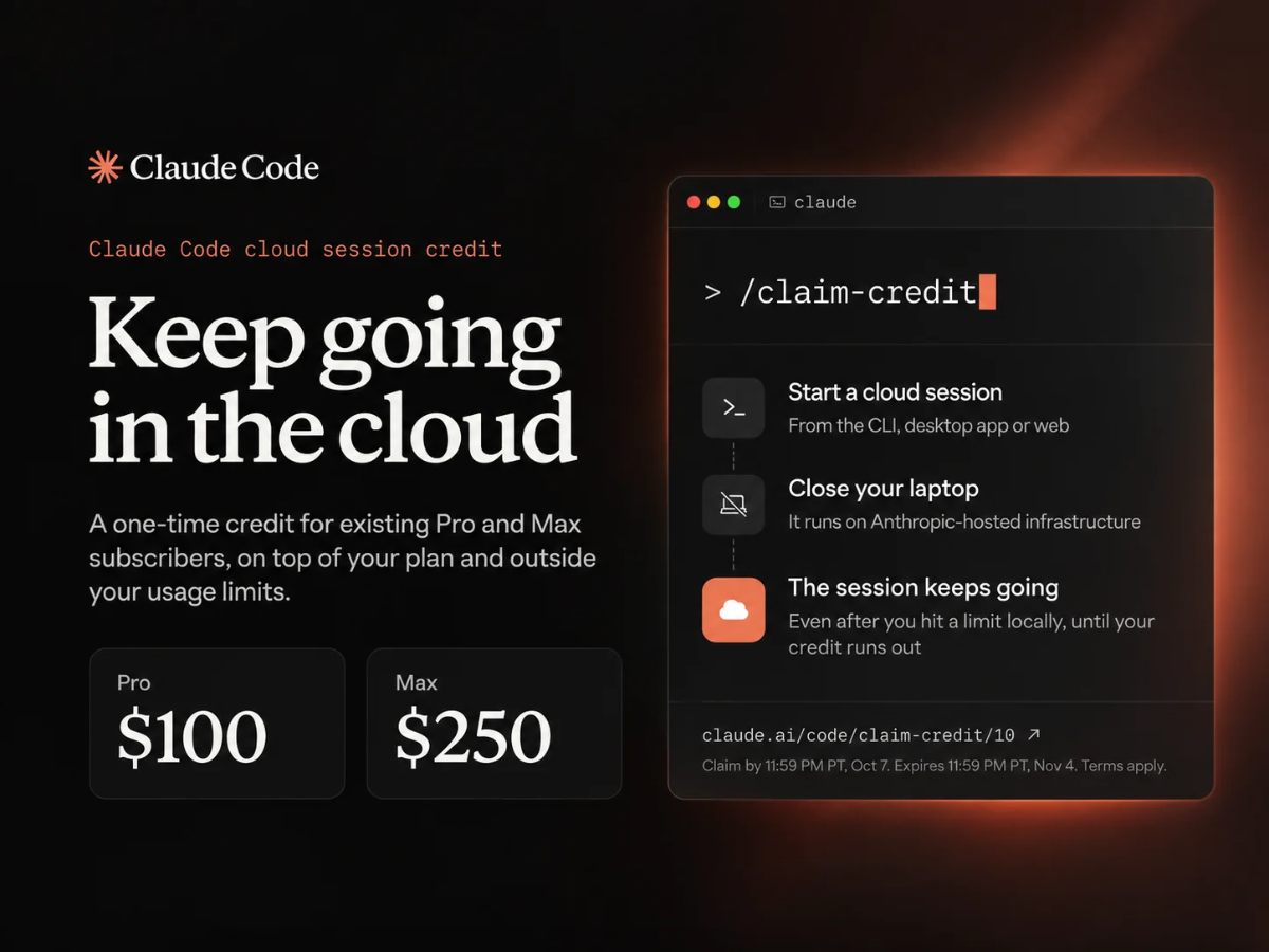 Anthropic Offers Free Claude Code Cloud Credits to Pro and Max Subscribers